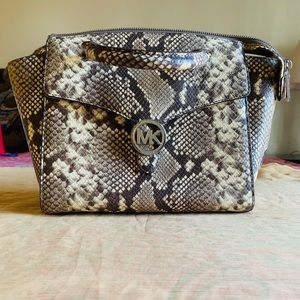 Mk snake skin handbag